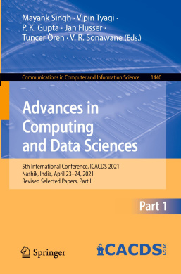 Advances in Computing and Data Sciences: 5th International Conference, ICACDS 2021, Nashik, India, April 2324, 2021, Revised Selected Papers, Part I (Communications in Computer and Information Science) cover