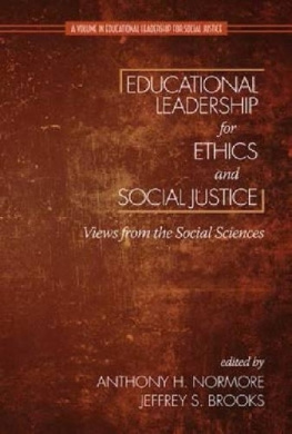 Educational Leadership for Ethics and Social Justice: Views from the Social Sciences (Educational Leadership for Social Justice) cover